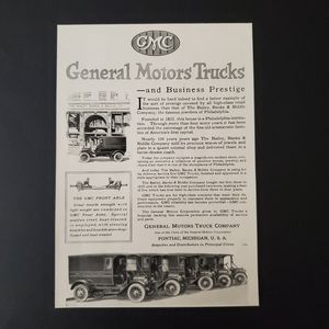 General Motors Trucks Original Print Magazine Advertisement From 1919
